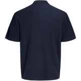 Jack & Jones Junior Navy Blazer Jjmax Knit Zip Polo Ss Jnr