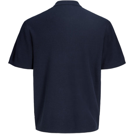 Jack & Jones Junior Navy Blazer Jjmax Knit Zip Polo Ss Jnr