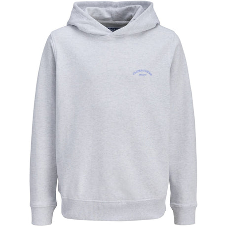Jack & Jones Junior White Melange Jjcollege Logo Sweat Hood Jnr