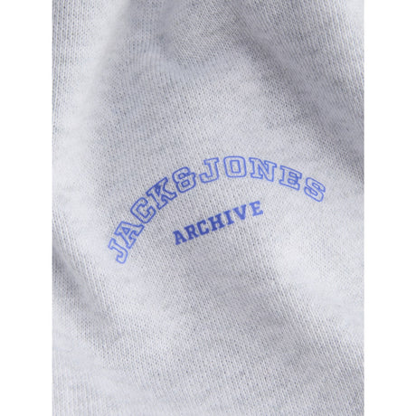 Jack & Jones Junior White Melange Jjcollege Logo Sweat Hood Jnr