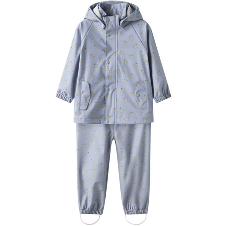 Lil'Atelier Zen Blue Swan Nmfladry10 Rain Set Aop Fo Lil