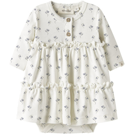 Lil'Atelier Coconut Milk Bell Flower Nbfgayo Sum Ls Body Dress Lil