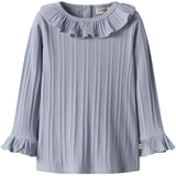 Lil'Atelier Zen Blue Nmftansy Ls Slim Top Lil