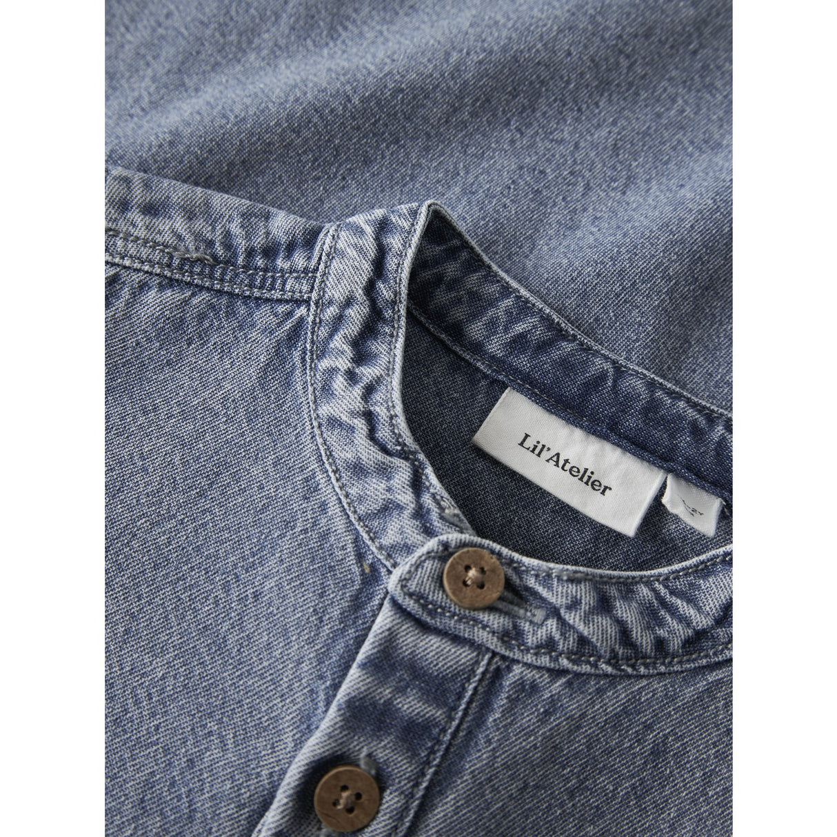 Lil'Atelier Medium Blue Denim Nmmtaya Ls Loose Dnm Shirt 1166-Fd Lil