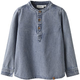 Lil'Atelier Medium Blue Denim Nmmtaya Ls Loose Dnm Shirt 1166-Fd Lil