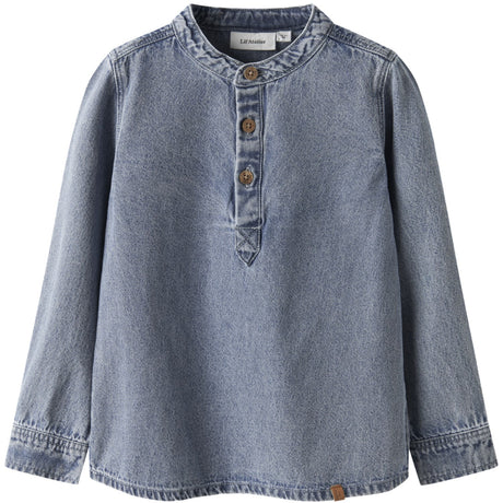 Lil'Atelier Medium Blue Denim Nmmtaya Ls Loose Dnm Shirt 1166-Fd Lil