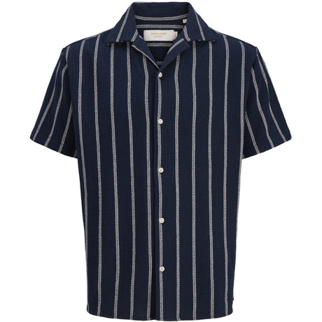 Jack & Jones Junior Sky Captain Stripes Jorcoba Stripe Resort Shirt Ss Sn Jnr