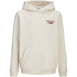 Jack & Jones Junior Antique White Jornorrebro Typo Back Sweat Hood Sn Jnr