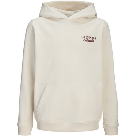 Jack & Jones Junior Antique White Jornorrebro Typo Back Sweat Hood Sn Jnr