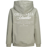 Jack & Jones Junior Seagrass Jornorrebro Typo Back Sweat Hood Sn Jnr