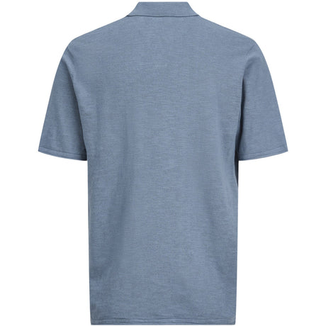 Jack & Jones Junior Blue Mirage Jjkane Knit Split Neck Polo Jnr