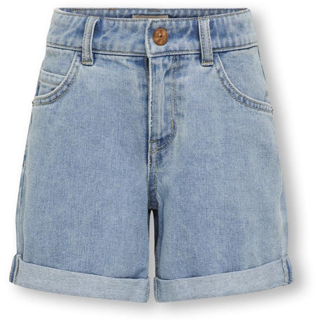 kids ONLY Light Blue Denim Kogvega Reg Mom Shorts Dnm Bjbox Noos