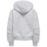 kids ONLY Light Grey Melange Kogevisa L/S Zip Hood Ovs Swt