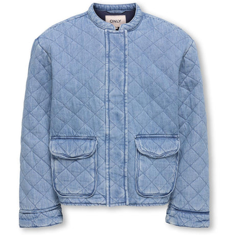 kids ONLY Light Blue Denim Koghallie Quilted Dnm Jacket Akm