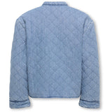 kids ONLY Light Blue Denim Koghallie Quilted Dnm Jacket Akm