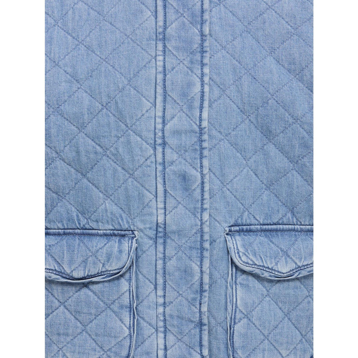 kids ONLY Light Blue Denim Koghallie Quilted Dnm Jacket Akm