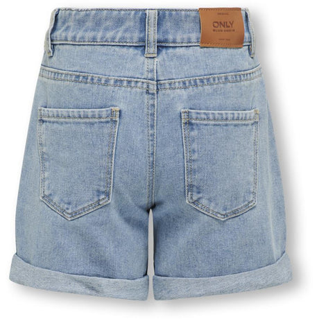 kids ONLY Light Blue Denim Kogvega Reg Mom Shorts Dnm Bjbox Noos