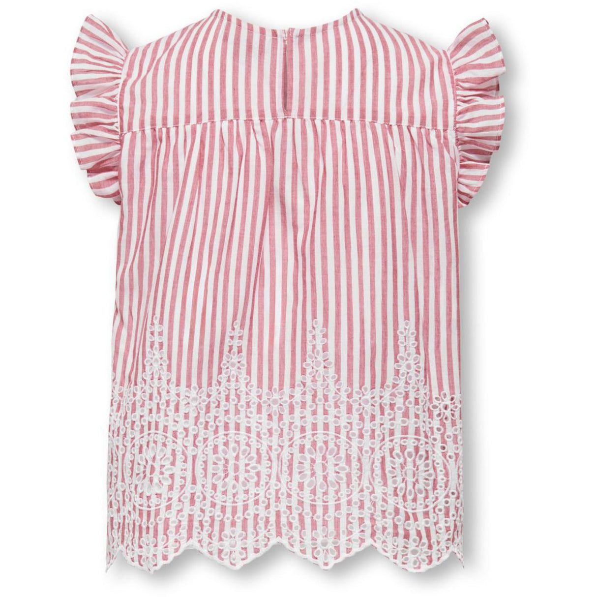 kids ONLY Barbados Cherry Cloud Dancer Kogbondi Life S/L Emb Frill Top Wvn