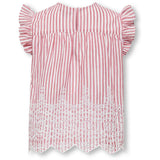 kids ONLY Barbados Cherry Cloud Dancer Kogbondi Life S/L Emb Frill Top Wvn