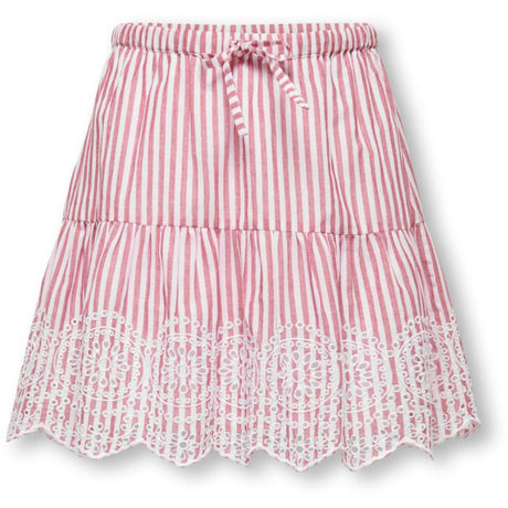 kids ONLY Barbados Cherry Cloud Dancer Kogbondi Life Emb Skirt Wvn