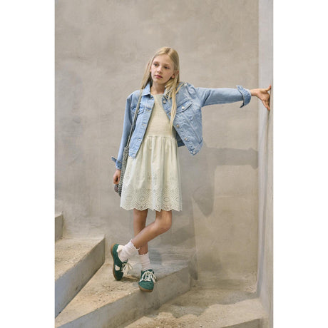 kids ONLY Cloud Dancer Kogbondi Life Strap Emb Dress Wvn