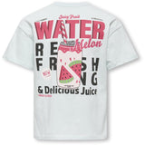 kids ONLY Wan Blue Melon Kogcana Life Ss Rlx Printed Top Jrs