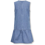 kids ONLY Medium Blue Denim Stripes Kogyasmin S/L Dress Dnm Gua