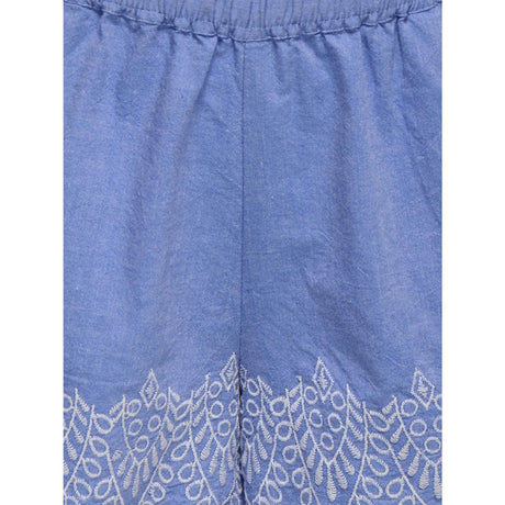 kids ONLY Blue Bonnet Bright White Emb Kogtulum Emb Shorts Wvn