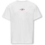 kids ONLY Cloud Dancer Love Kogeros Life S/S Loose Print Top Jrs