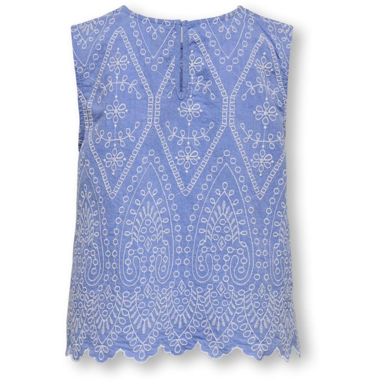 kids ONLY Blue Bonnet Bright White Emb Kogtulum Emb Sl Top Wvn