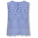 kids ONLY Blue Bonnet Bright White Emb Kogtulum Emb Sl Top Wvn