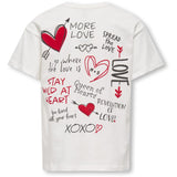 kids ONLY Cloud Dancer Love Kogeros Life S/S Loose Print Top Jrs