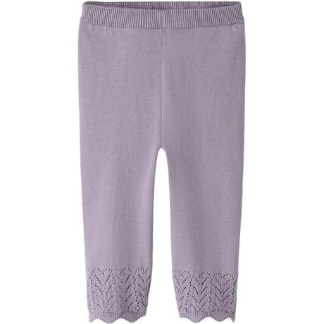 Name It Lavender Gray Nbfbrit Knit Pants