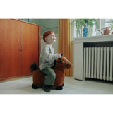 KREA® Hop & Bounce Plush Horse Brown