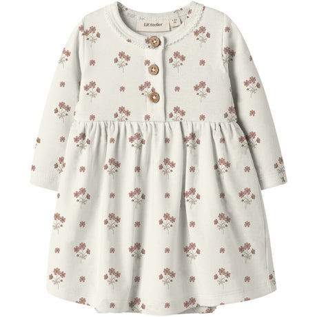 Lil'Atelier Coconut Milk Flower Pink Nbflayo Sif Ls Body Dress Lil