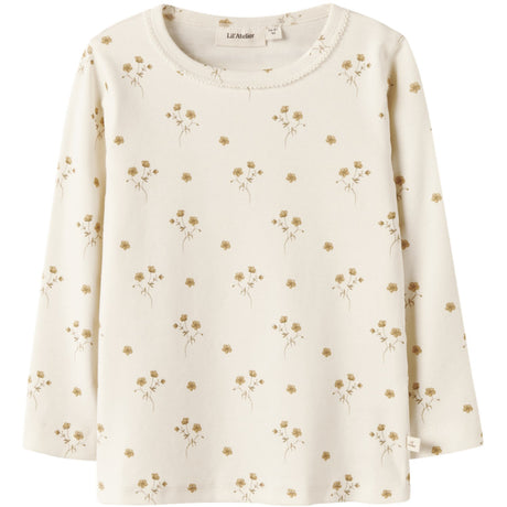 Lil'Atelier Coconut Milk Flower Yellow Nmflayo Sig Ls Slim Top Lil