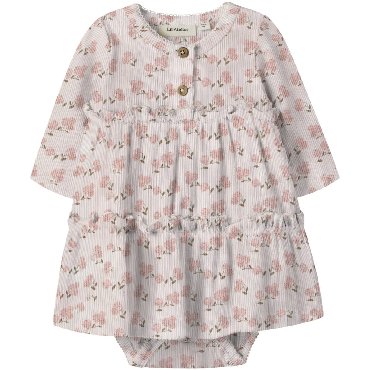 Lil'Atelier Coconut Milk Hydrangea Nbfgago Sum Ls Body Dress Lil