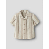 Lil'Atelier Coconut Milk Nmmfibert Ss Loose Shirt Lil
