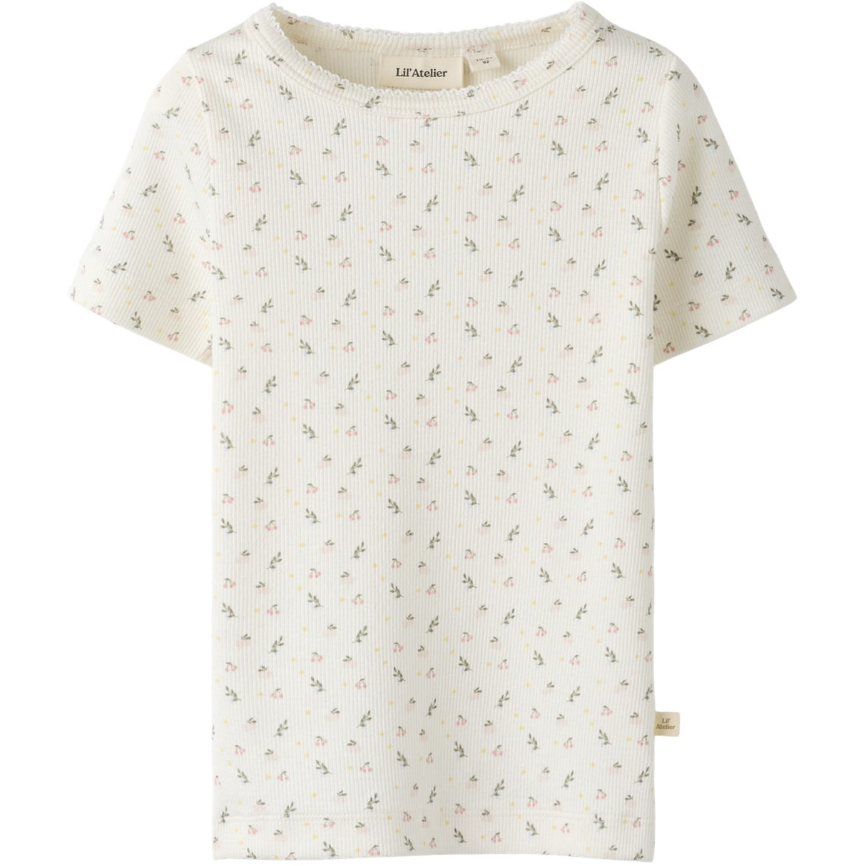 Lil'Atelier Coconut Milk Small Flower Nmfgago Ss Slim Top Lil Noos