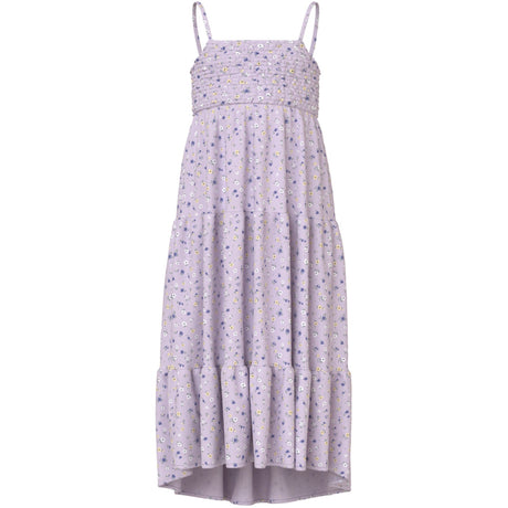 Name It Lavender Fog Small Floral Nkfvinaya Strap Maxi Dress