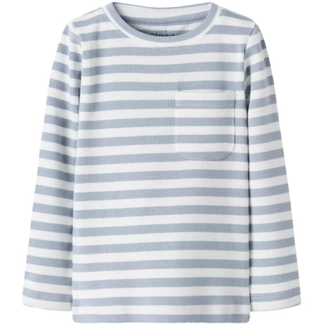 Name It Blue Fog Cloud Dancer Nmmdekab Slim Ls Top
