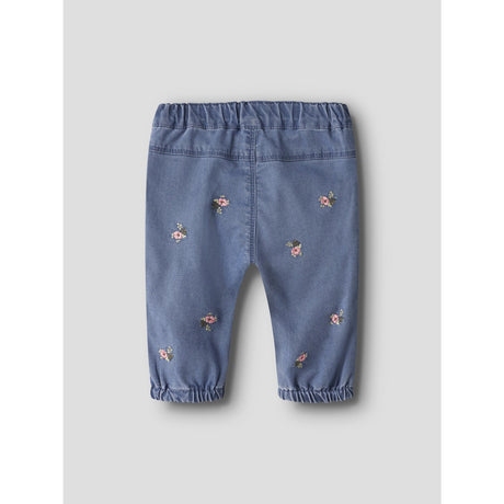 Name It Medium Blue Denim Flower Emb Nbfrose Shaped R Emb Jeans 5321-Yb H