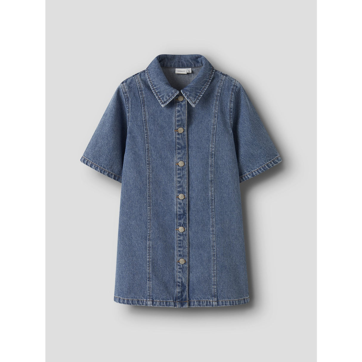 Name It Medium Blue Denim Nkfgianna 2/4 Dnm Dress 2221-Iz D