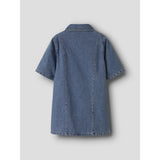 Name It Medium Blue Denim Nkfgianna 2/4 Dnm Dress 2221-Iz D