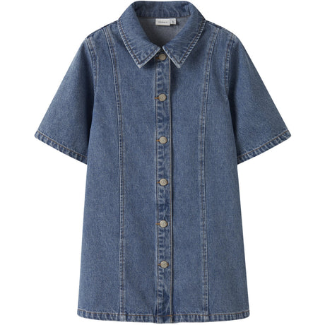 Name It Medium Blue Denim Nkfgianna 2/4 Dnm Dress 2221-Iz D