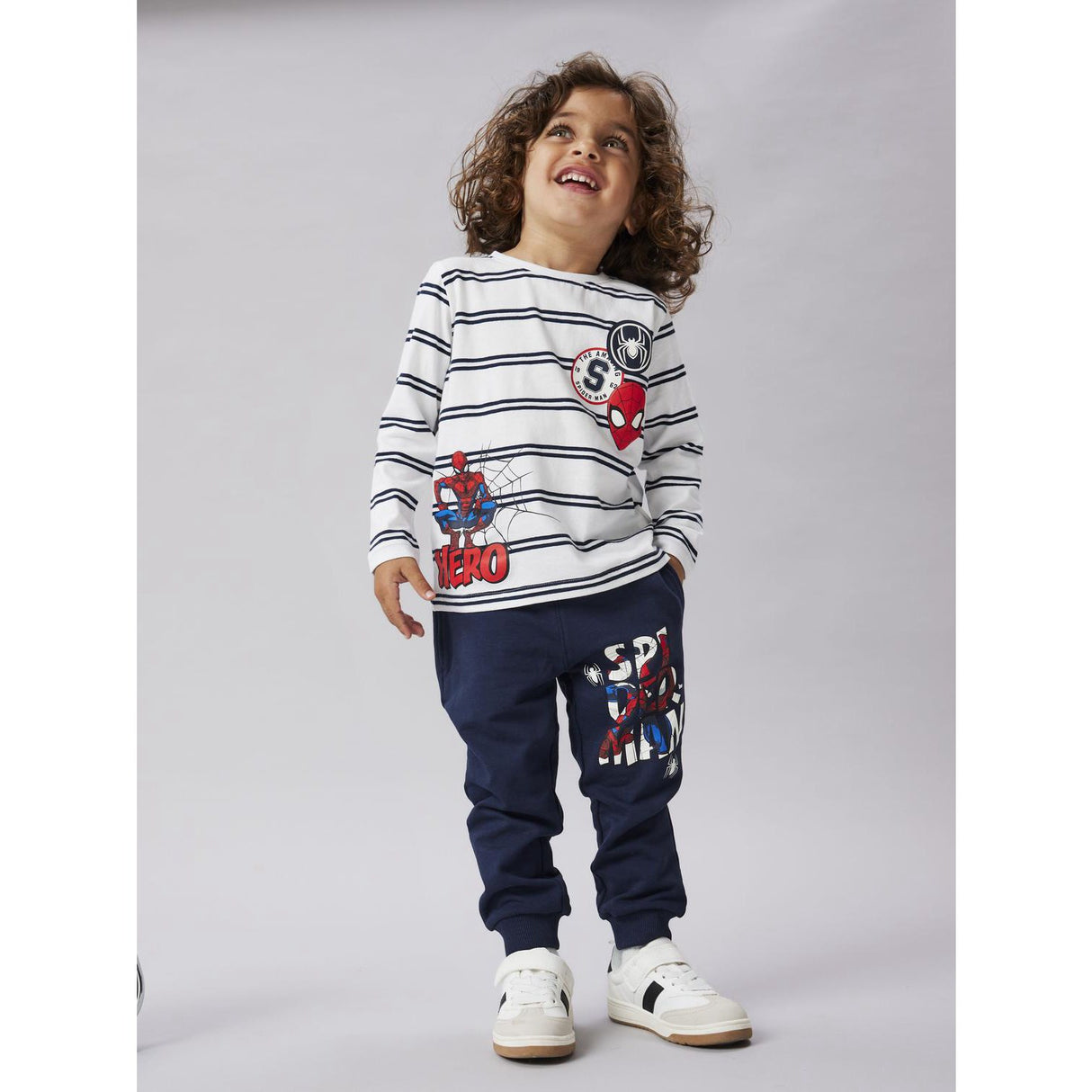 Name It Navy Blazer Nmmfloyd Spider Nreg Swe Pants Bru Mar
