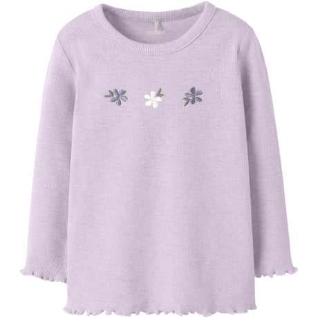 Name It Lavender Fog Nmfdari Ls Slim Top