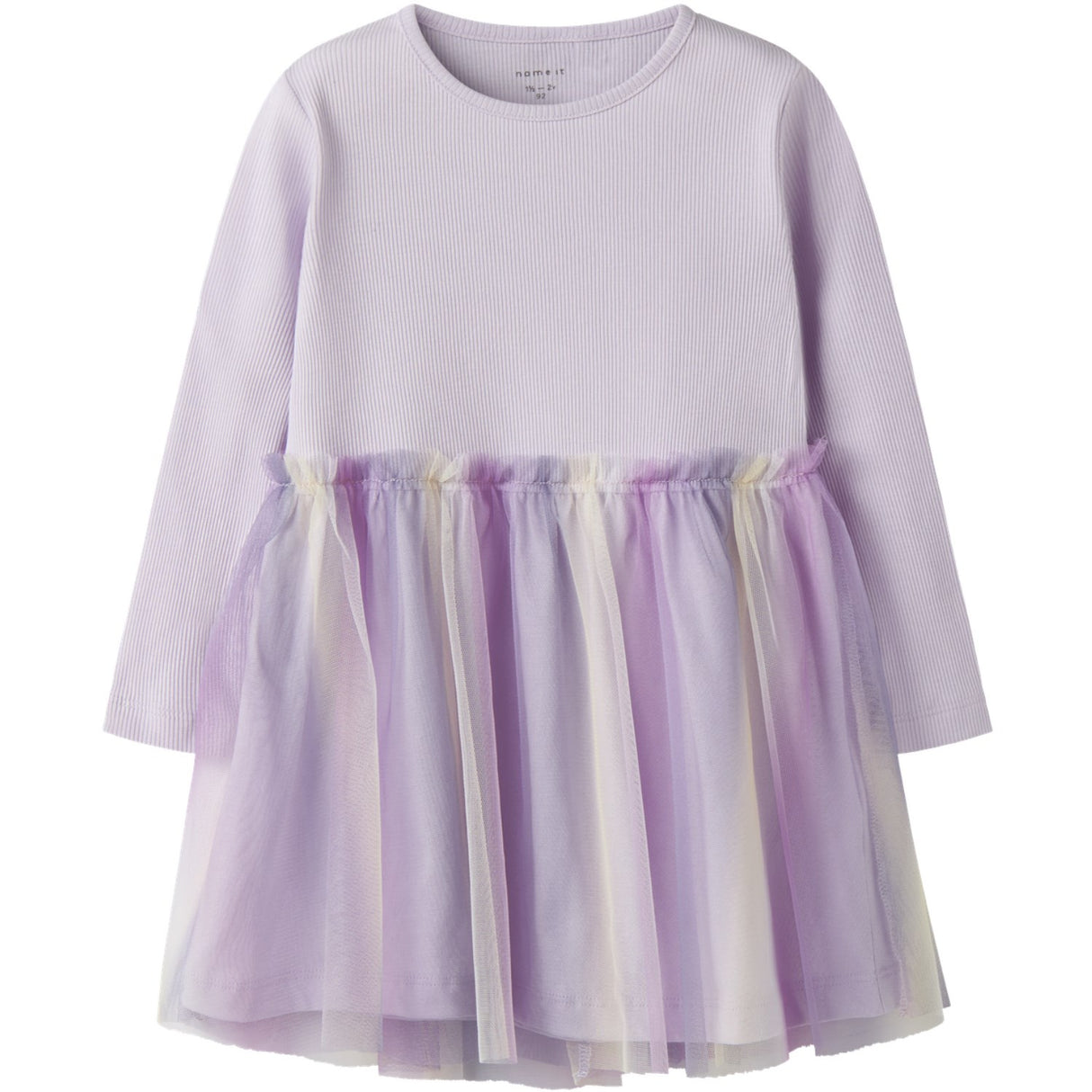 Name It Lavender Fog Nmfdotiana Ls Dress