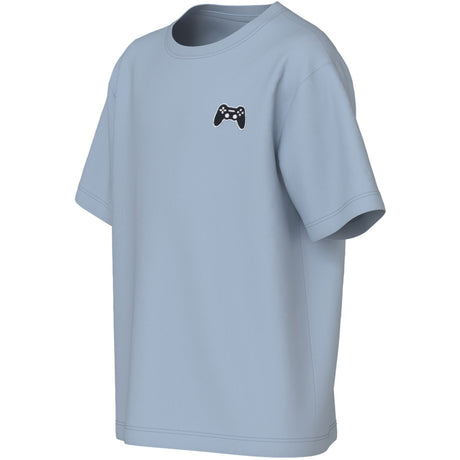 Name It Blue Fog Controller Embroidery Nkmvimpel Ss Nreg Top