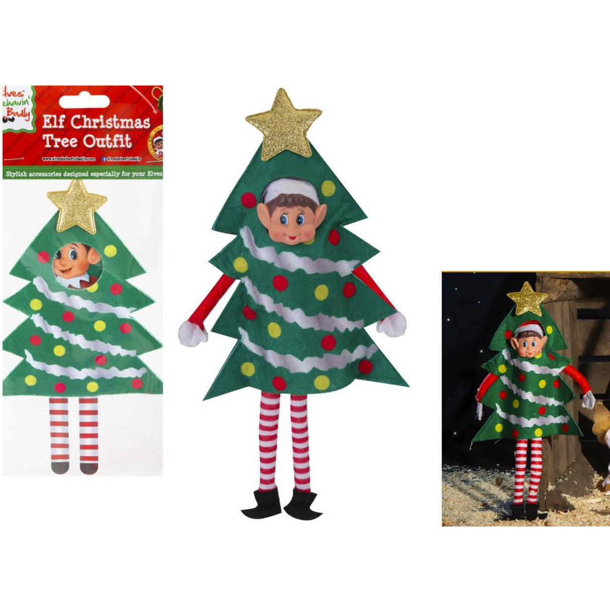 Elves Behavin' Badley Elf Christmas Tree Outfit